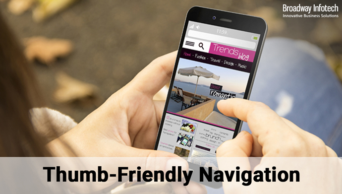 Thumb-friendly navigation